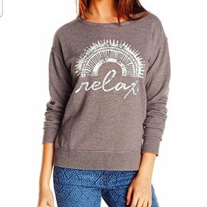 VOLCOM Relax Raw edge weathered sweatshirt grey